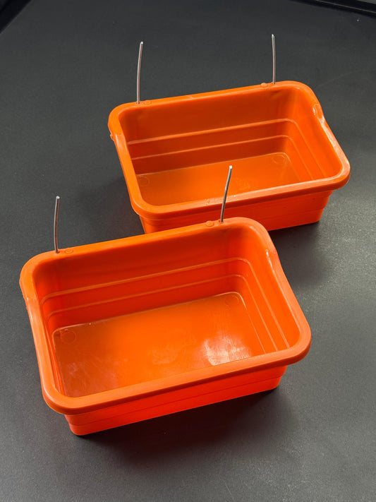 Hopeland Hanging Poultry & Bird Feeder Tray – Orange 2pc