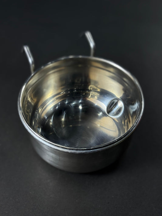 Stainless Steel Hanging Feeding Bowl for Birds & Poultry